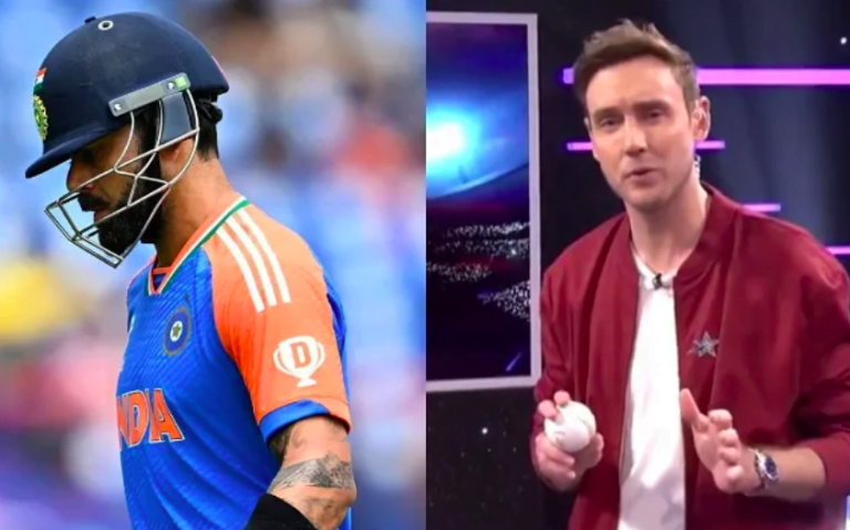 Stuart Broad pokes fun at Virat Kohli over ICC’s tribute to him ahead of T20 final.