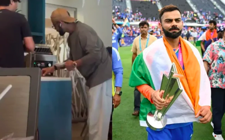 Virat Kohli’s toaster struggle in the team hotel has gone viral.