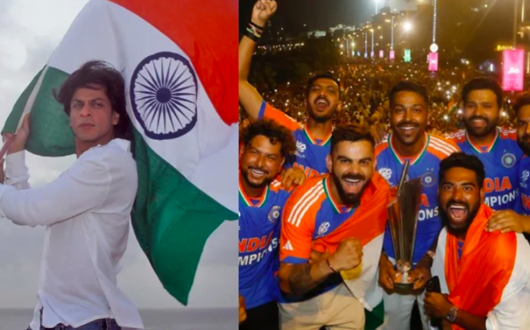 Shah Rukh Khan expresses heartfelt emotions for India’s T20 World Cup 2024 champions amidst Mumbai’s lavish celebrations.