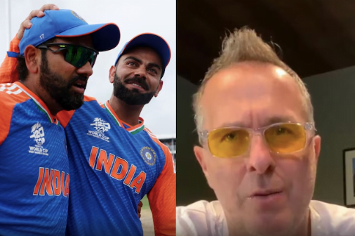 Michael Vaughan takes a dig at Virat Kohli, Rohit Sharma, and Ravindra Jadeja.