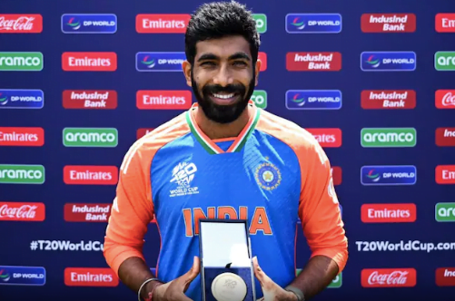 Jasprit Bumrah wins ICC Player of the Month award for June.