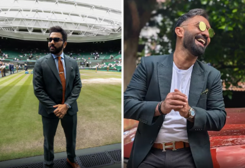 Rohit Sharma and Dinesh Karthik were seen in London, enjoying Grand Slam action of Wimbledon.