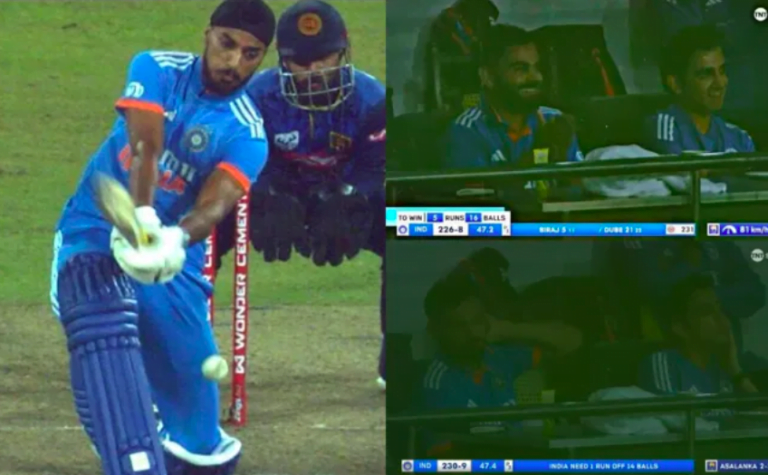 Virat Kohli and Gautam Gambhir embarrassed, forced to hide faces immediately after Arshdeep Singh’s blunder.