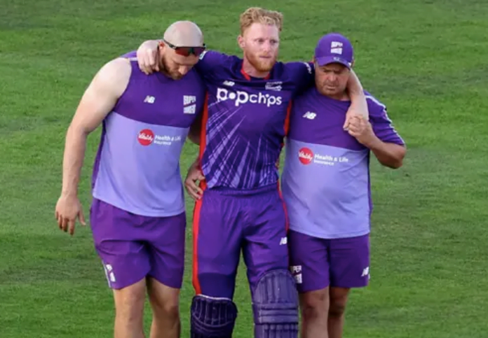 Ben Stokes injured his hamstring during The Hundred 2024.