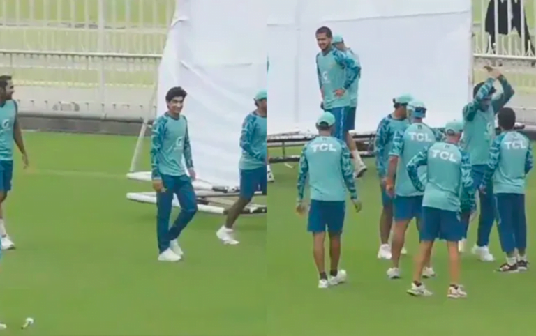 Watch: Naseem Shah Attempts Cristiano Ronaldo’s Famous 'Siu' Celebration During Training