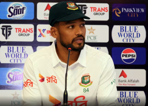 Bangladesh captain Shanto issues a warning to Pakistan ahead of the first Test.