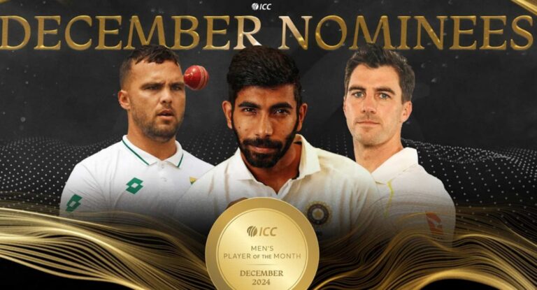 ICC Reveals December Player of the Month Contenders